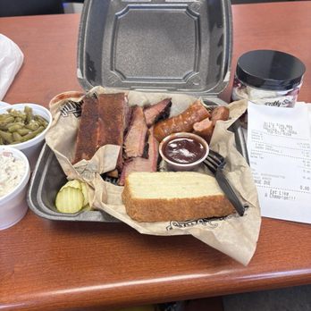 Billy Sims BBQ - 3 meat dinner - Barbeque Near Me - Sapulpa, Oklahoma Billy Sims BBQ - 3 meat dinner - Barbeque Near Me - Sapulpa, Oklahoma