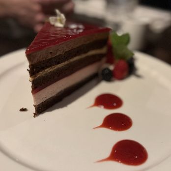 Sushi Den - Raspberry layer cake. - Japanese Near Me - Denver, Colorado Sushi Den - Raspberry layer cake. - Japanese Near Me - Denver, Colorado
