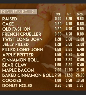 Menu photo 2 Delight Donut Yankton, SD