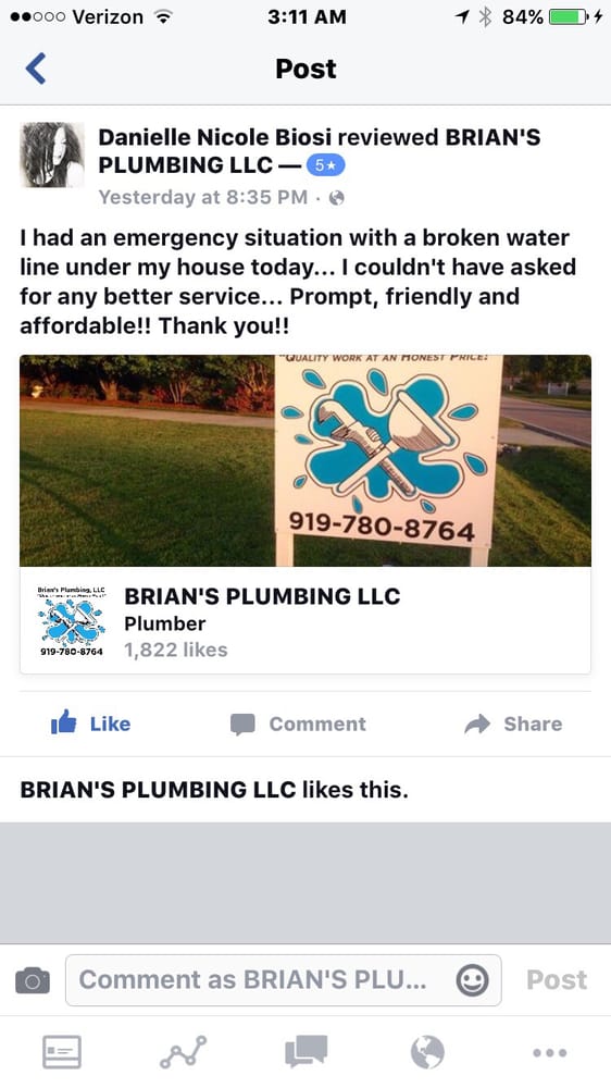 Slide of Brian's Plumbing