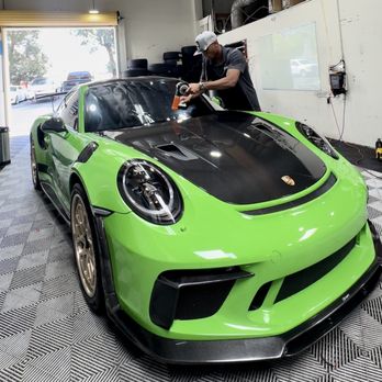 Mid-West Quality Tint - Xpel XR Plus 35% front windshield install on a Porsche 911 GT3 - Car Window Tinting Near Me Mid-West Quality Tint - Xpel XR Plus 35% front windshield install on a Porsche 911 GT3 - Car Window Tinting Near Me