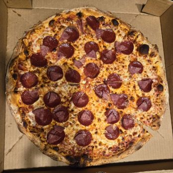 Valentinos Ny Pizza - Large Pepperoni and Bacon Pizza - Pasta Shops Near Me - Kennedale, Texas Valentinos Ny Pizza - Large Pepperoni and Bacon Pizza - Pasta Shops Near Me - Kennedale, Texas