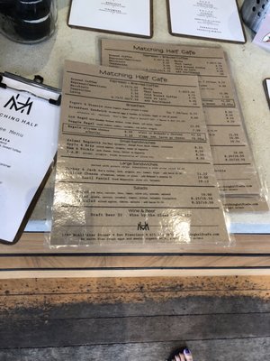 Menu photo 6 Matching Half Cafe San Francisco, CA
