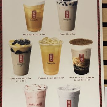 Gong Cha - a menu for various drinks - Coffee & Tea Near Me - Austin, Texas