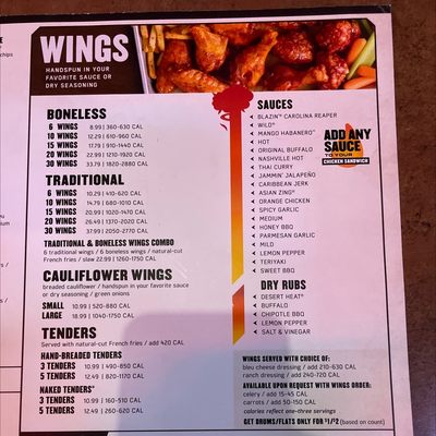 Menu photo 6 Buffalo Wild Wings Niles, OH Menu photo 6 Buffalo Wild Wings Niles, OH