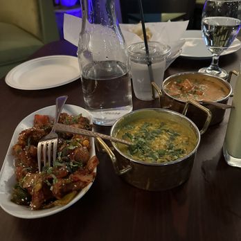The Desi Accent - Gobi Manchurian - spicy Dal Fry -- medium spicy  Murgh Tikka Malai Masala - medium spicy  Masala Lassi - spicy - Indian Near Me - Lombard, Illinois