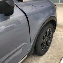 This was the pushed up fender. It looks perfect now for $130-Thank you TX Prestige!