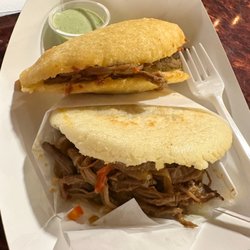 Dandino’s Arepas Cafe - Arepa and empanada.