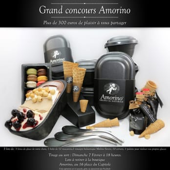 Amorino - Grand concours Amorino. Vous avez jusqu'au Dimanche 7 Février. RDV sur notre page Facebook Amorino Toulouse Capitole et Place Saint georges - Ice Cream & Frozen Yogurt Near Me - Toulouse, 31