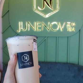 Junenov Tea - Early gray milk tea with boba included. 50% sweetness - Bubble Tea Near Me - Pleasant Hill, California Junenov Tea - Early gray milk tea with boba included. 50% sweetness - Bubble Tea Near Me - Pleasant Hill, California