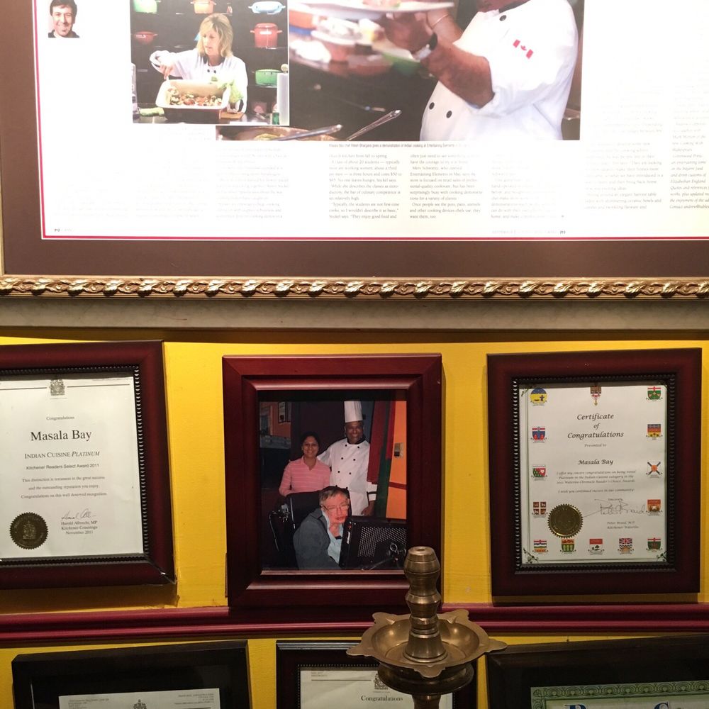 Masala Bay Fine Indian Dining - Stephen Hawking at the Masala Bay. - Indian Near Me - Waterloo, Ontario Masala Bay Fine Indian Dining - Stephen Hawking at the Masala Bay. - Indian Near Me - Waterloo, Ontario