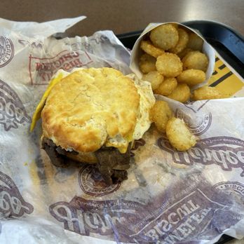 Hardee's - Sirloin breakfast biscuit and hash rounds - Burgers Near Me - Columbia, Kentucky