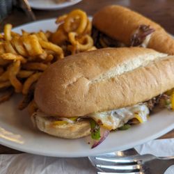 Harlow's Cafe - Philly cheese steak and fries