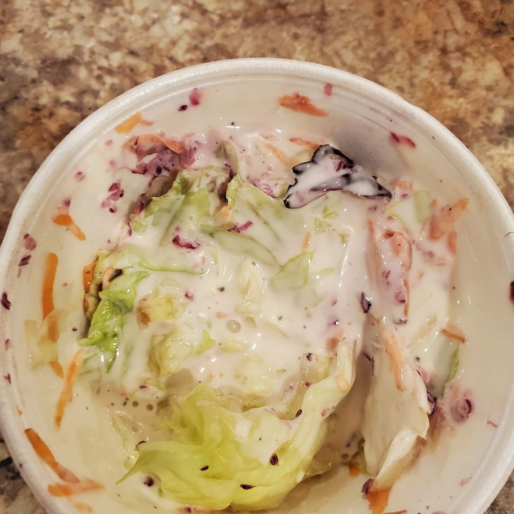 Planet Pizza - This is EXACTLY how we received it, salad dressing bubbling and all. - Pizza Near Me - Streator, Illinois Planet Pizza - This is EXACTLY how we received it, salad dressing bubbling and all. - Pizza Near Me - Streator, Illinois