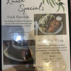 The Favorite Greek - Menu