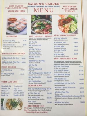 Menu photo 4 Saigon's Garden Seattle, WA Menu photo 4 Saigon's Garden Seattle, WA