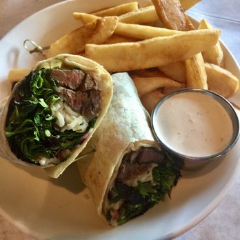 B&B Tavern - Steak Wrap.. Hanger steak with lettuce tomato Muenster cheese and Ranch dressing! - New American Near Me - Canton, Georgia