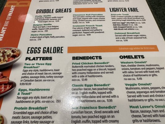 Menu photo 7 Metro Diner Indianapolis, IN