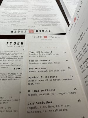 Menu photo 8 Tyger Tyger Seattle, WA Menu photo 8 Tyger Tyger Seattle, WA
