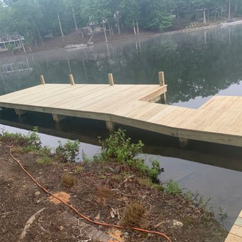 Roger Almond Construction - New Swim dock with ramp to Boat dock - Decks & Railing Near Me - Unionville, Virginia