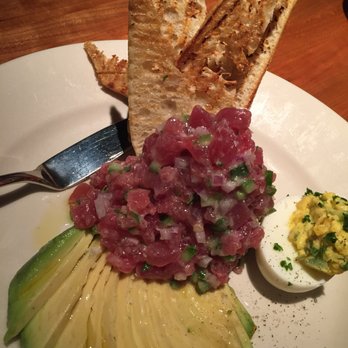 The Honor Bar - Tuna Tartare. Avocado. Deviled egg. Toast Points. $24. - New American Near Me - Palm Beach, Florida The Honor Bar - Tuna Tartare. Avocado. Deviled egg. Toast Points. $24. - New American Near Me - Palm Beach, Florida