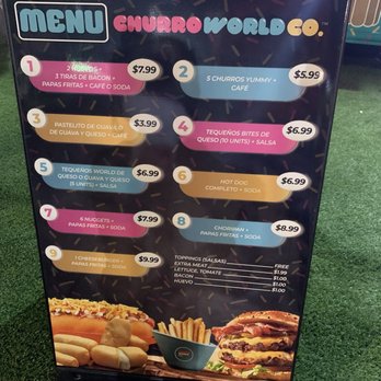 ChurroWorld Co - Burger menu - Desserts Near Me - Miami, Florida ChurroWorld Co - Burger menu - Desserts Near Me - Miami, Florida