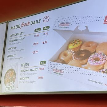 Krispy Kreme - Menu Mar 2024 - Donuts Near Me - Ontario, California