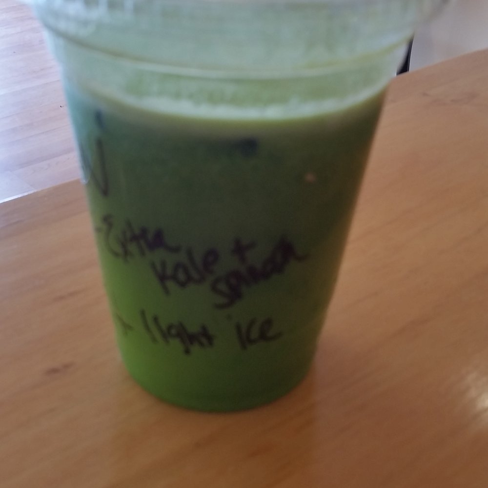 My Main Squeeze - "Living on the Veg" : celery, cucumber, kale, pear, spinach, rainbow chard, ginger, extra kale and spinach. - Juice Bars & Smoothies Near Me - East Longmeadow, Massachusetts My Main Squeeze - "Living on the Veg" : celery, cucumber, kale, pear, spinach, rainbow chard, ginger, extra kale and spinach. - Juice Bars & Smoothies Near Me - East Longmeadow, Massachusetts