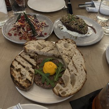 Easy Bistro - Beef Tartare, winter salad, japanese sweet potato - New American Near Me - Chattanooga, Tennessee