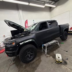 EAC-Elite Auto Customs - Satin black color change PPF in progress