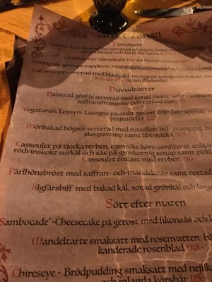 Menu photo 1 Sjätte Tunnan Stockholm, AB Menu photo 1 Sjätte Tunnan Stockholm, AB