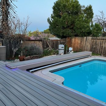 Diaz Construction - Deck and pool cover with access panels - General Contractors Near Me