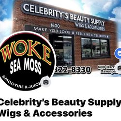 Celebrity Style Wigs & Accessories - Beauty Supply Store with a Vegan Whole Fruit Seamoss Smoothie Bar inside