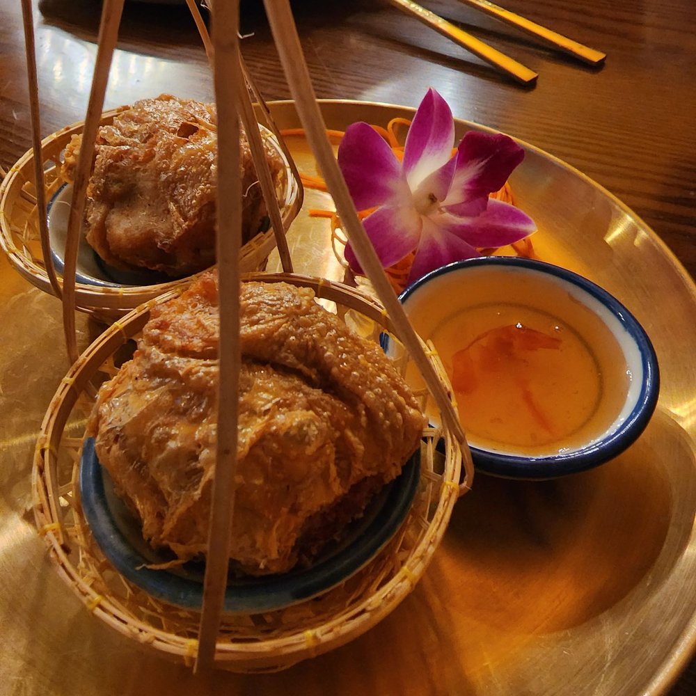 Zaab Station - Crab meat dumplings, it's their signature dish. I really liked it from their other restaurant that I followed here to eat it. - Thai Near Me - Katy, Texas Zaab Station - Crab meat dumplings, it's their signature dish. I really liked it from their other restaurant that I followed here to eat it. - Thai Near Me - Katy, Texas