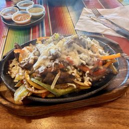 Steak fajitas with cheese Steak fajitas with cheese