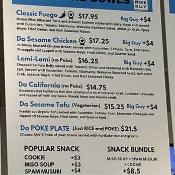 The Poke Guy - other predefined bowls - Poke Near Me - Vancouver, British Columbia