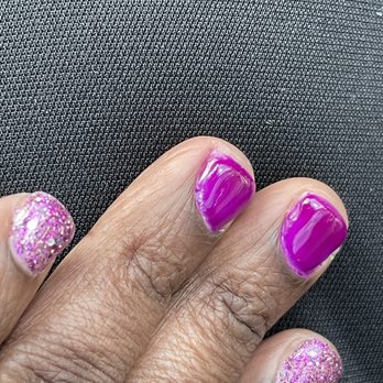AJ Nails - Bleeding color and uneven - Day Spas Near Me - University Park, Florida
