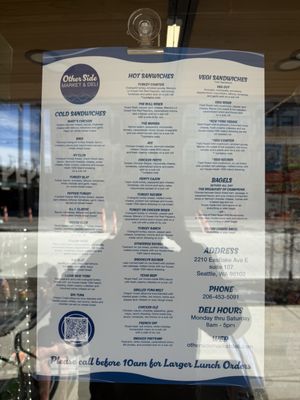Menu photo 1 Otherside Market & Deli Seattle, WA Menu photo 1 Otherside Market & Deli Seattle, WA