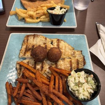 Paul's Family Restaurant - grilled trout, hush puppies, coleslaw, & sweet potato fries / lightly fried trout, hush puppies, coleslaw, & fries. - Burgers Near Me - Cherokee, North Carolina Paul's Family Restaurant - grilled trout, hush puppies, coleslaw, & sweet potato fries / lightly fried trout, hush puppies, coleslaw, & fries. - Burgers Near Me - Cherokee, North Carolina