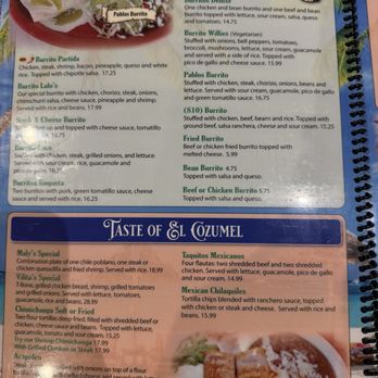 El Cozumel Mexican Grill - Menu: Burritos, Taste of El Cozumel - Mexican Near Me - Davison, Michigan El Cozumel Mexican Grill - Menu: Burritos, Taste of El Cozumel - Mexican Near Me - Davison, Michigan