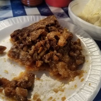 Gus's World Famous Fried Chicken - I started eating then pecan pie before taking the picture. It's homemade and AMAZING! Get it with a scoop of ice cream! - Chicken Shop Near Me - Chamblee, Georgia Gus's World Famous Fried Chicken - I started eating then pecan pie before taking the picture. It's homemade and AMAZING! Get it with a scoop of ice cream! - Chicken Shop Near Me - Chamblee, Georgia