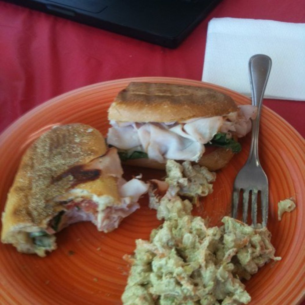 Panini and macaroni salad Panini and macaroni salad