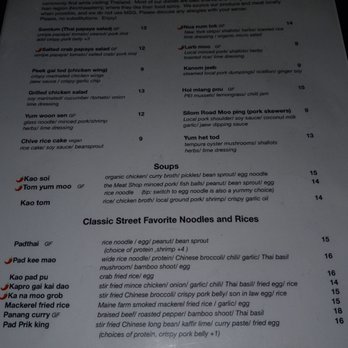 Glai Baan - Menu. - Thai Near Me - Phoenix, Arizona