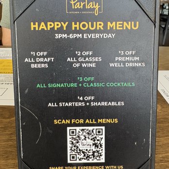 The Parlay Kitchen + Cocktails - HH menu - Gastropubs Near Me - Chandler, Arizona