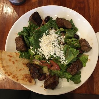 Troy - Greek Salad $11 and Beef is an extra $9. Photo as of May 2023 - Mediterranean Near Me - Martinez, California Troy - Greek Salad $11 and Beef is an extra $9. Photo as of May 2023 - Mediterranean Near Me - Martinez, California