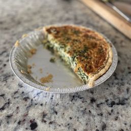 Cross section of spinach quiche, excellent! Cross section of spinach quiche, excellent!