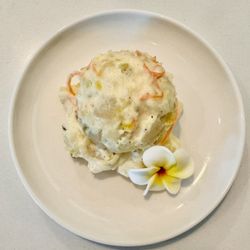 Su's kitchen - home made potato salad.