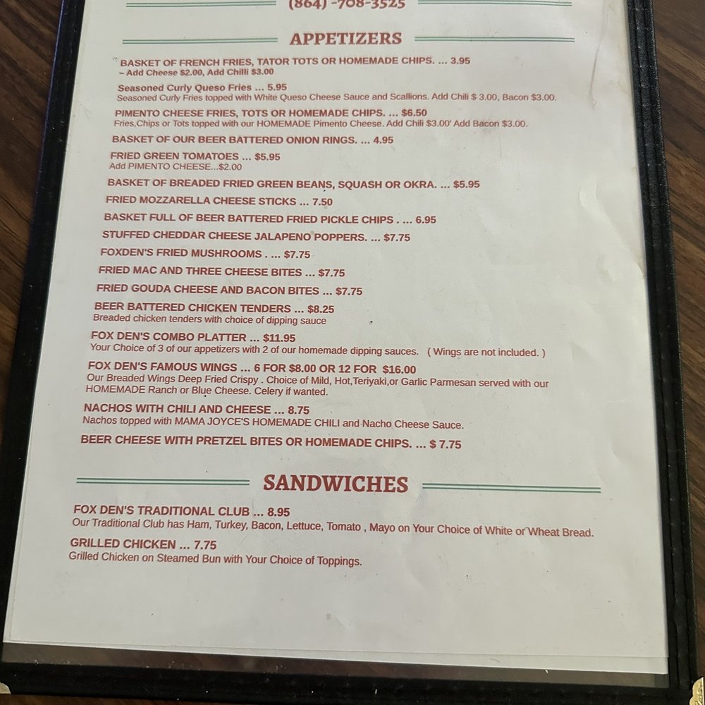 Menu Menu