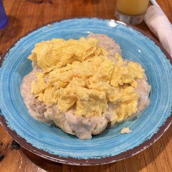 Jax Beach Brunch Haus - Gravy train / biscuits and gravy with a side of two eggs - Breakfast & Brunch Near Me - Jacksonville Beach, Florida Jax Beach Brunch Haus - Gravy train / biscuits and gravy with a side of two eggs - Breakfast & Brunch Near Me - Jacksonville Beach, Florida