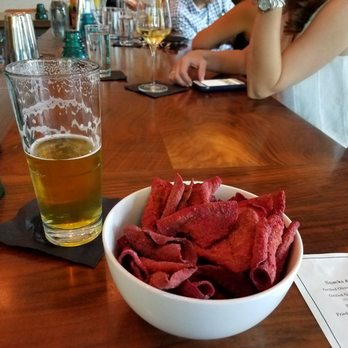 Fireside - Royale Brewing Pilsner & Beet Chips with Harissa spice! - New American Near Me - Portland, Oregon Fireside - Royale Brewing Pilsner & Beet Chips with Harissa spice! - New American Near Me - Portland, Oregon